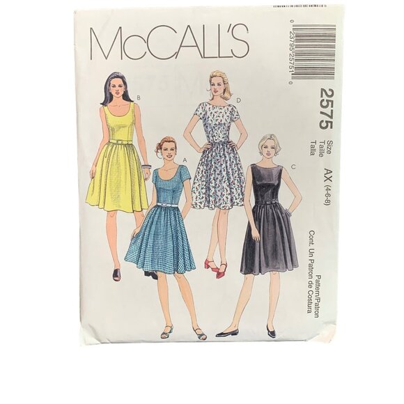 McCalls Vintage Dress Pattern 2575 Size 4-6-8 - Picture 1 of 2